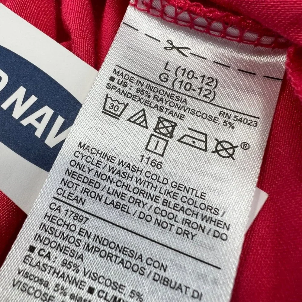 Old Navy A-Line Tunic Top Blurred Red Girl’s‎ Large/10-12